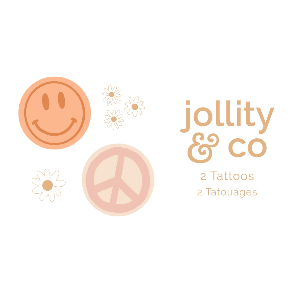 Peace & Love Temporary Tattoos - Ellie and Piper