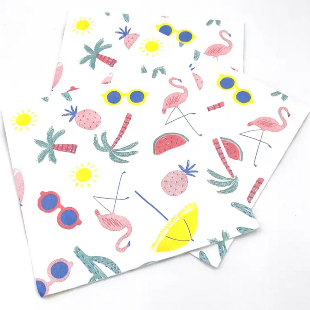 Tropical Summer Cocktail Napkins - Ellie and Piper