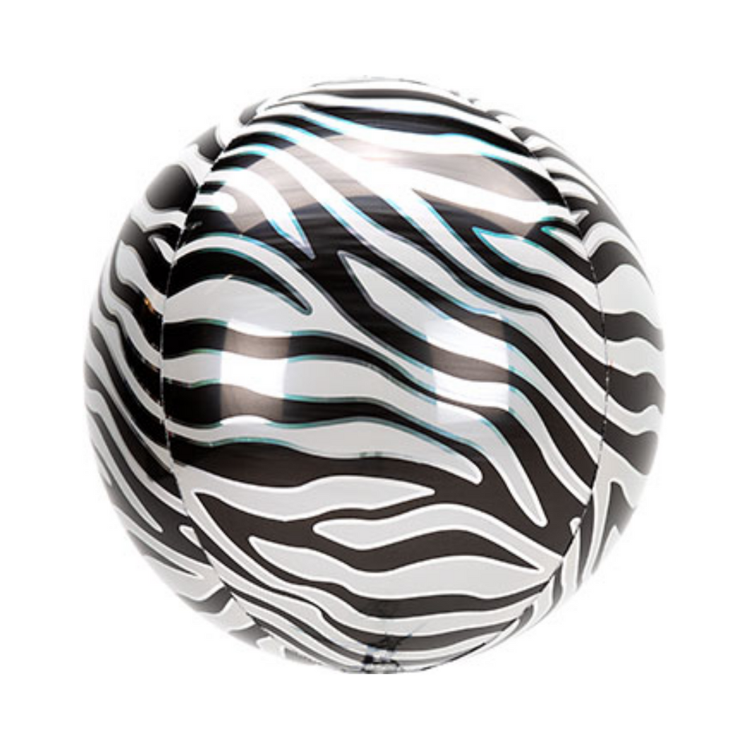 Zebra Print Orbz Balloon - Ellie and Piper