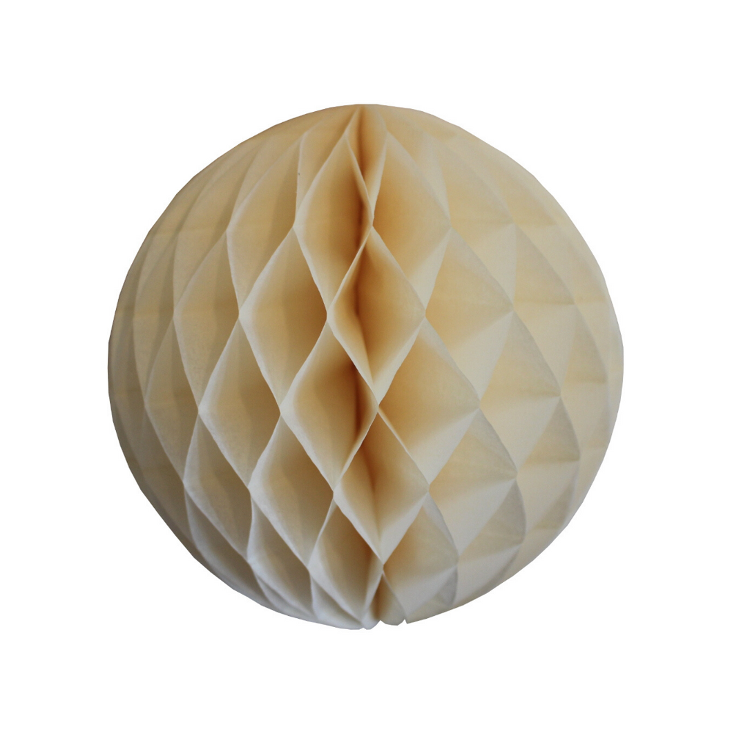 Ivory Tissue Paper Honeycomb Ball (3 sizes) - Ellie and Piper