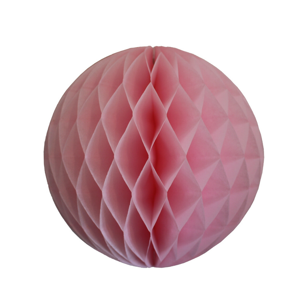 Light Pink Tissue Paper Honeycomb Ball (3 sizes) - Ellie and Piper