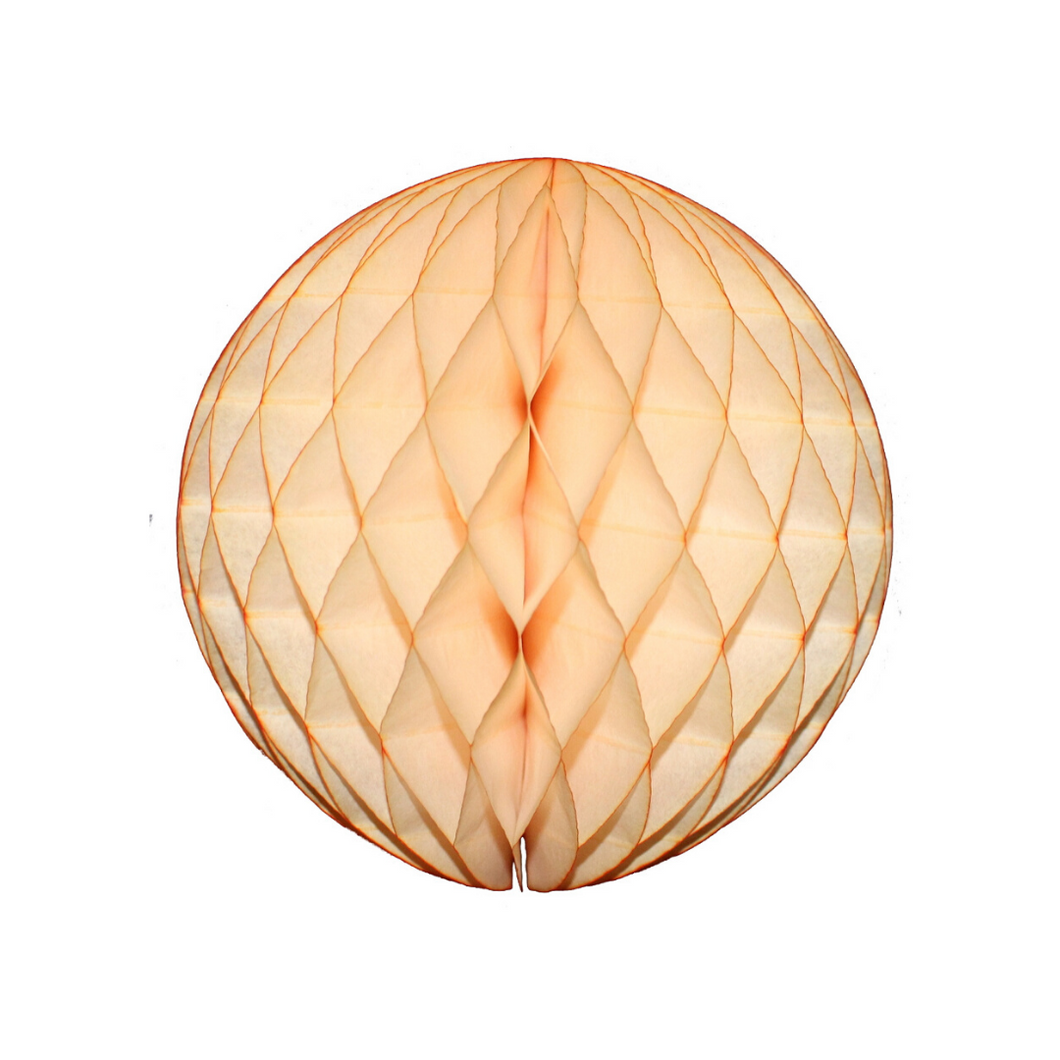 Pastel Peach Tissue Paper Honeycomb Ball (3 sizes) - Ellie and Piper