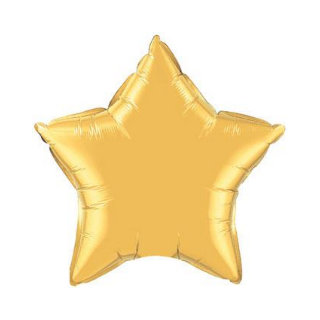 Metallic Gold Star Shaped Balloon - Ellie and Piper