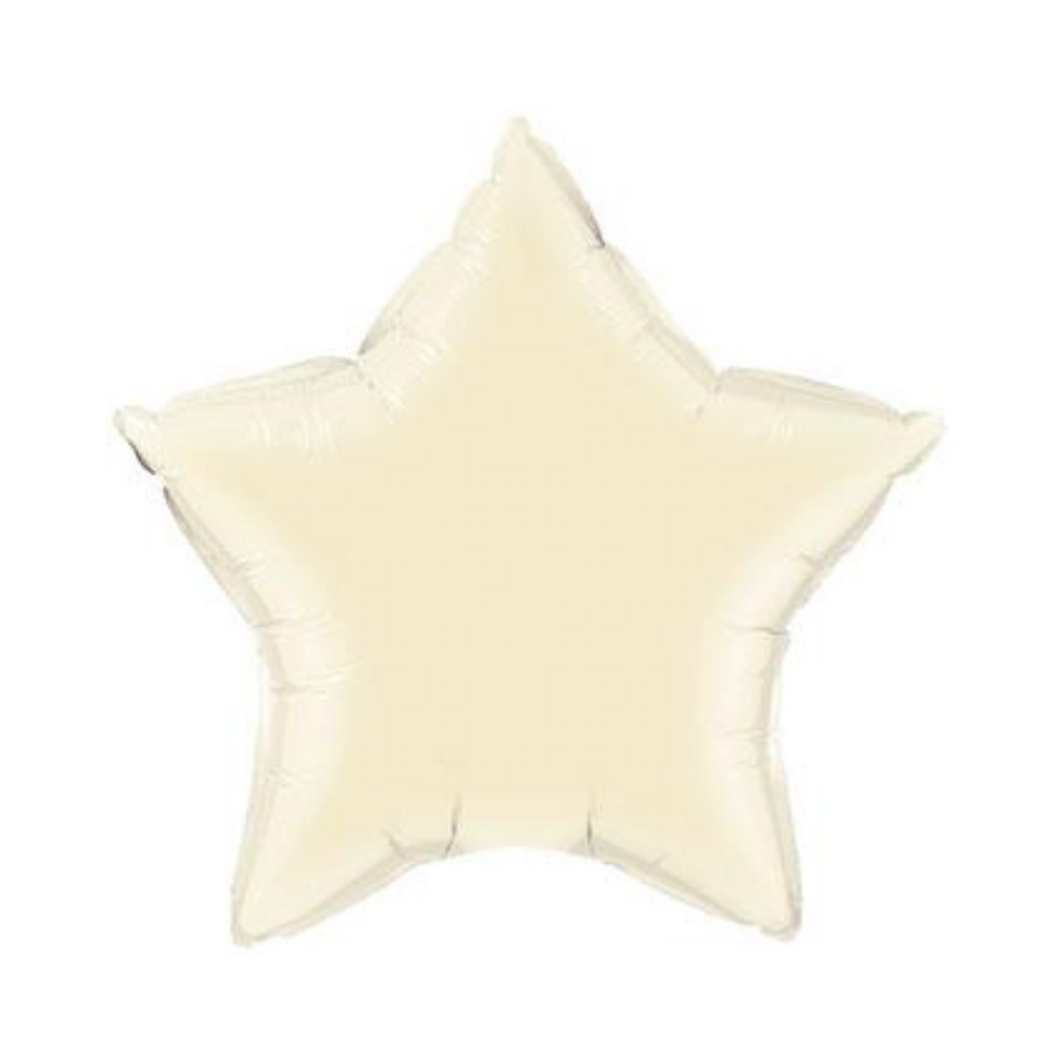 Pearl Ivory Star Shaped Balloon - Ellie and Piper