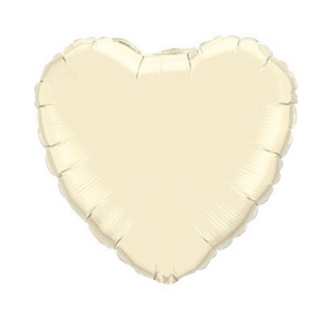 18" Heart Shaped Balloon - Ivory - Ellie and Piper