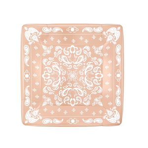Dusty Champagne Bandana Dinner Plates - Ellie and Piper