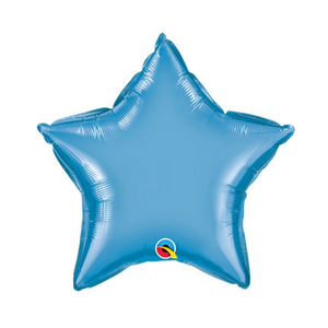 Chrome Blue Star Shaped Balloon - Ellie and Piper