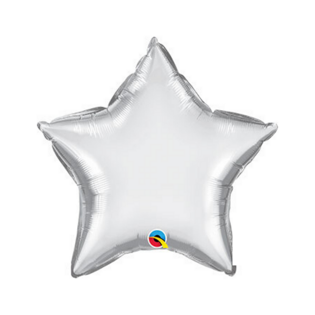 Chrome Silver Star Shaped Balloon - Ellie and Piper