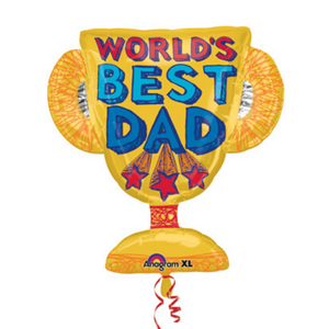 World's Best Dad Trophy Balloon - Ellie and Piper