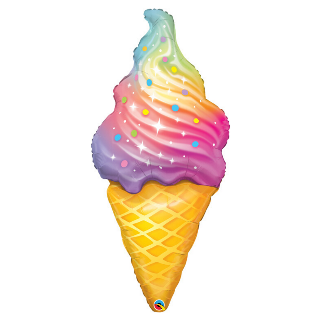 Rainbow Swirl Ice Cream Cone - Ellie and Piper