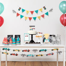 Vintage Race Car Birthday Banner - Ellie and Piper