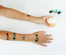 Vintage Race Car Temporary Tattoos - Ellie and Piper