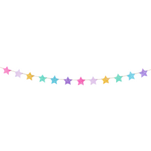 Whimsy Rainbow Colored Glittery Shining Stars Banner - Ellie and Piper