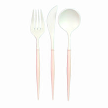 White And Blush Pink 24pc Assorted Cutlery Set - Ellie and Piper