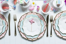 Ornate Bright White Dessert Paper Plates - Ellie and Piper
