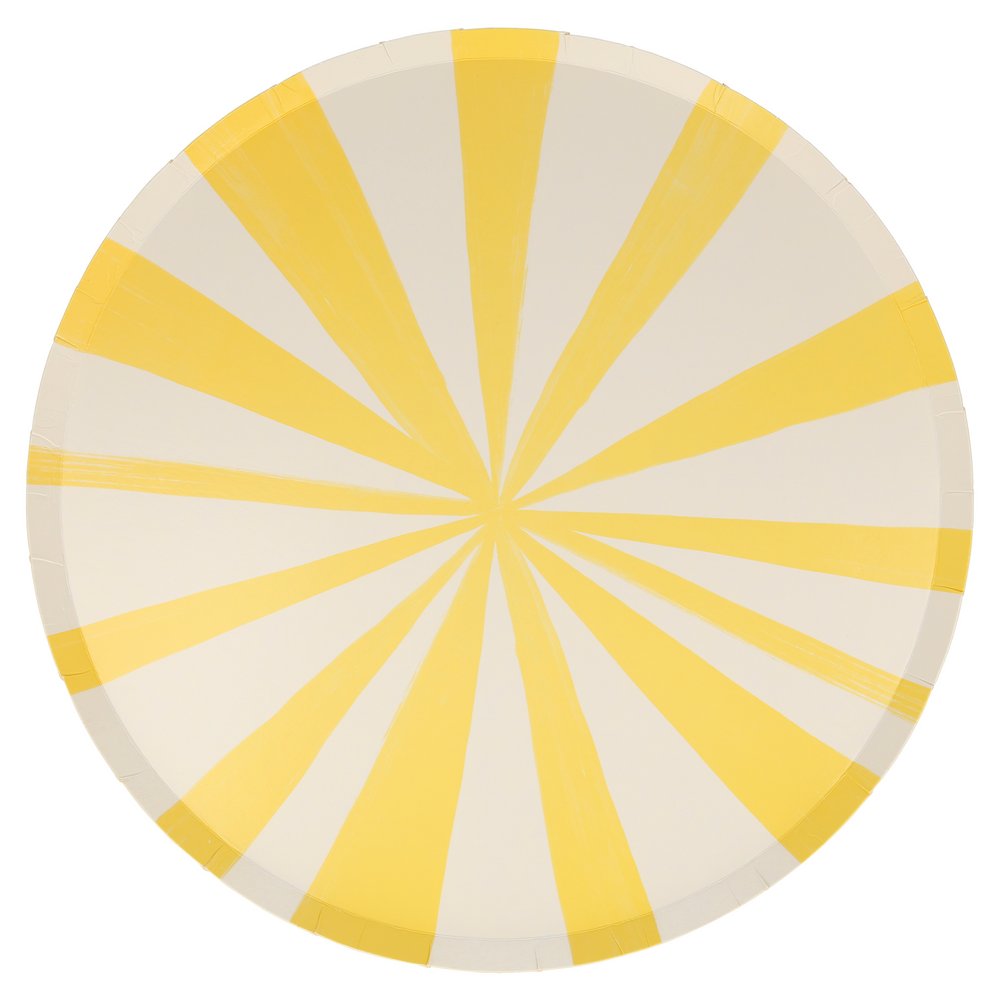 Yellow Stripe Dinner Plates - Ellie and Piper