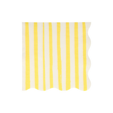 Yellow Stripe Large Napkins - Ellie and Piper