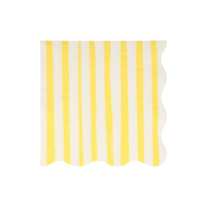 Yellow Stripe Large Napkins - Ellie and Piper