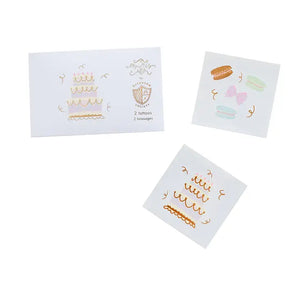 Let Them Eat Cake Temporary Tattoos - Ellie and Piper