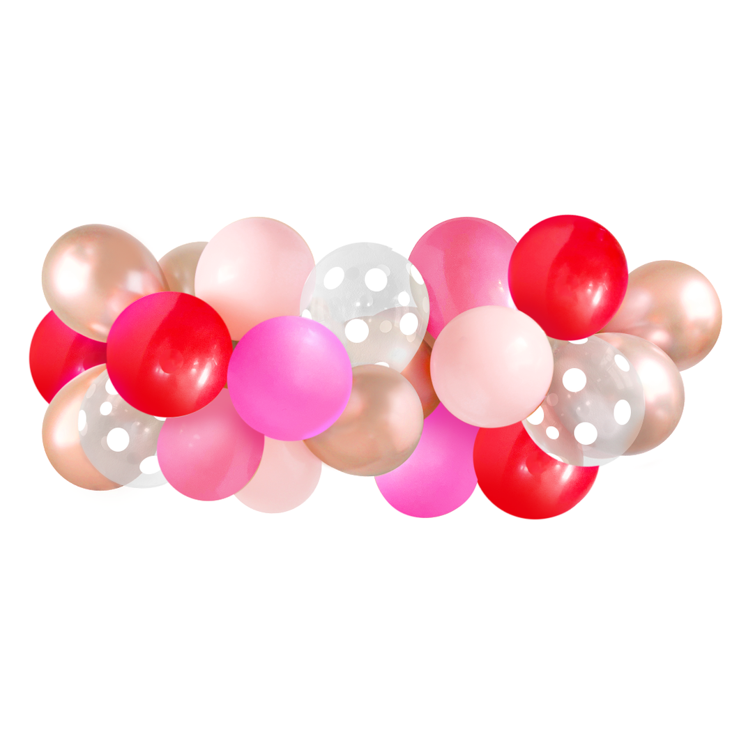 Balloon Garland - Pink and Red - Ellie and Piper