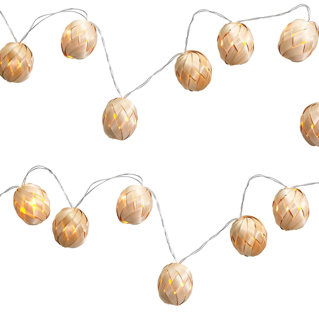 Bamboo Ball String Lights - Ellie and Piper