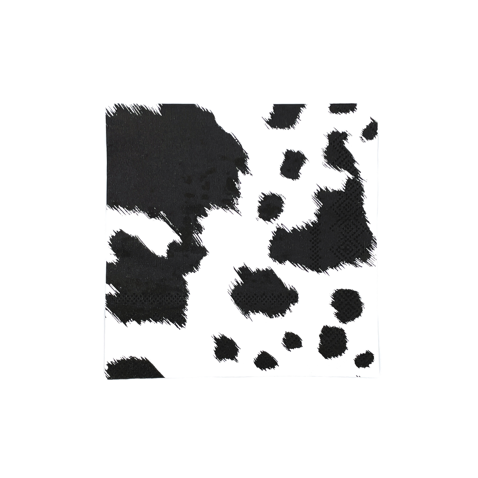 Black Cowhide Cocktail Napkins