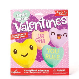 Candy Heart Puffy Sticker Valentines - Ellie and Piper