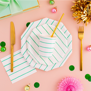 Frenchie Striped Napkins - Clover - Ellie and Piper