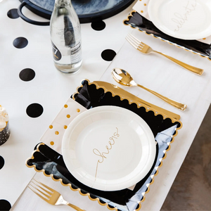 Cream with Black Dots Table Runner - Ellie and Piper