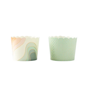 Gold Foil Waves And Dots Food Cups - Ellie and Piper