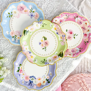 Tea Time Dinner Paper Plates (Set of 16) - Ellie and Piper