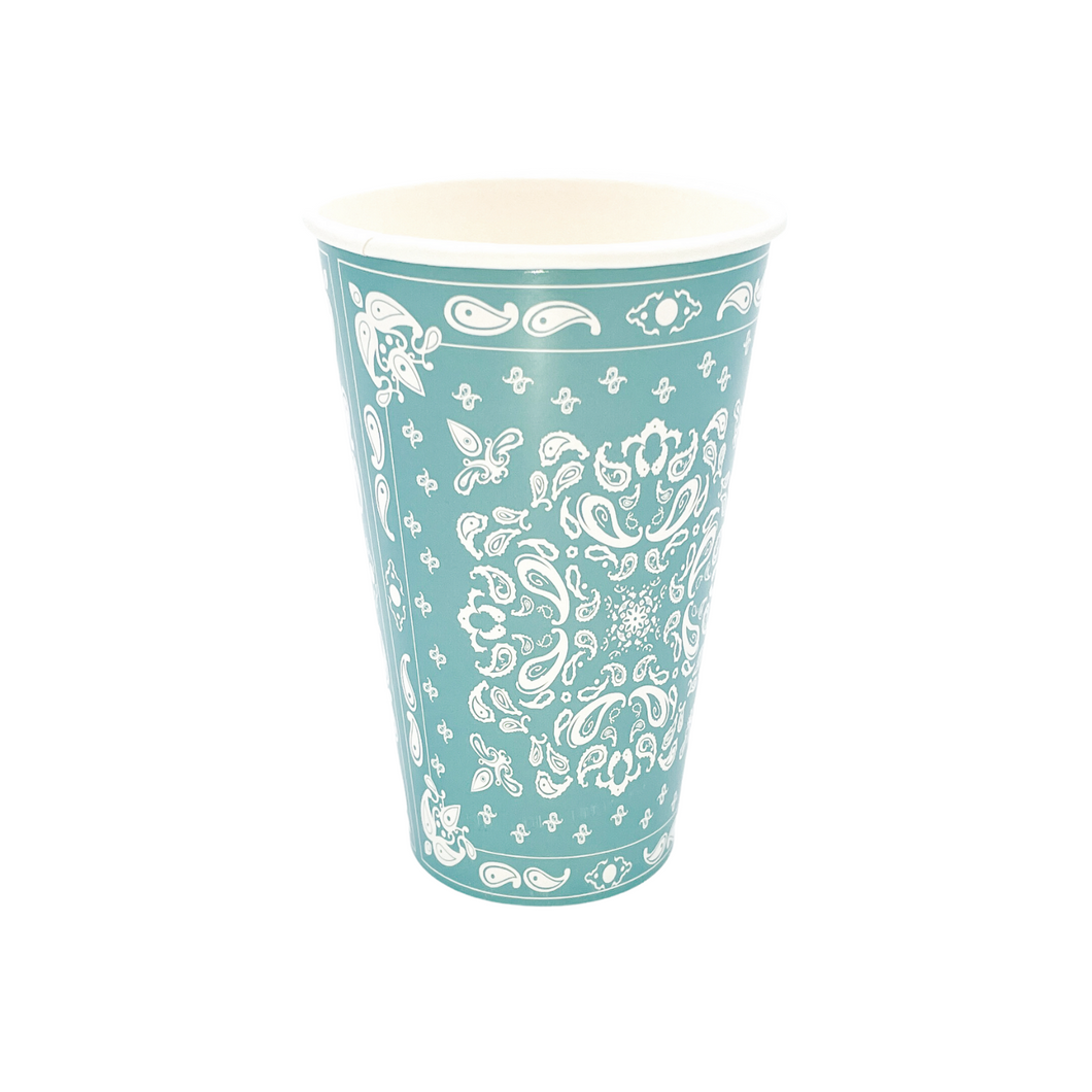 Dusty Turquoise Bandana Cups - Ellie and Piper