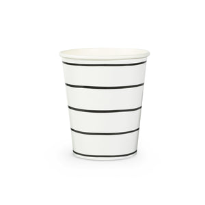 Frenchie Striped Cups - Black Ink - Ellie and Piper