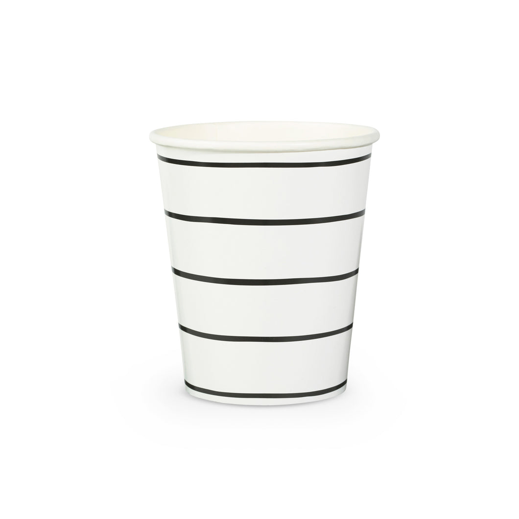 Frenchie Striped Cups - Black Ink - Ellie and Piper