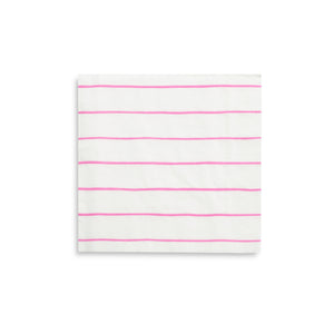 Frenchie Striped Large Napkins - Cerise Pink - Ellie and Piper