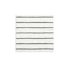 Frenchie Striped Large Napkins - Black Ink - Ellie and Piper