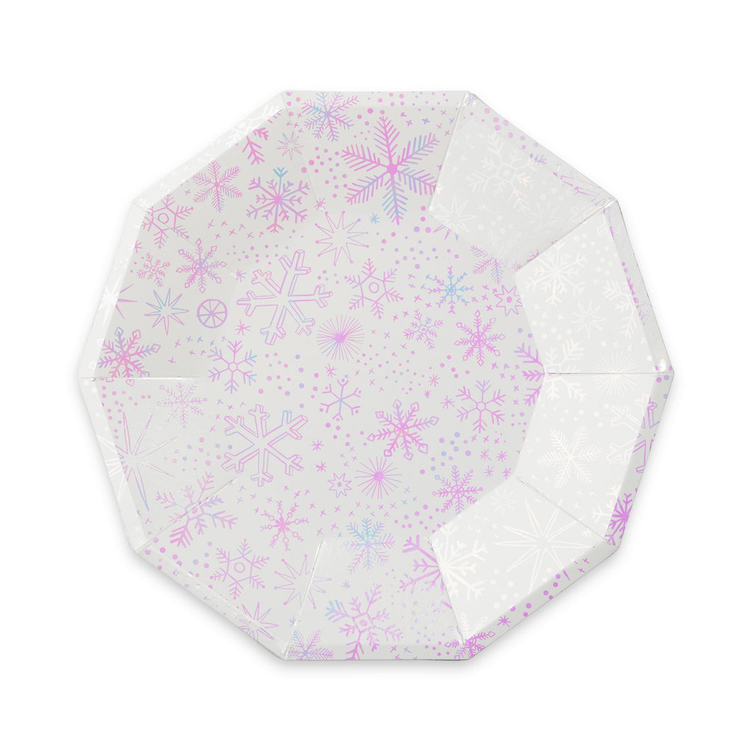 Frosted Snowflake Large Paper Plates - Ellie and Piper