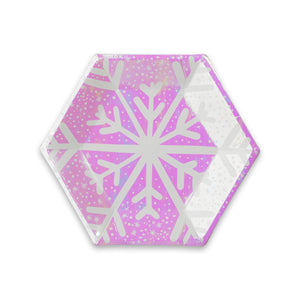 Frosted Snowflake Small Paper Plates - Ellie and Piper
