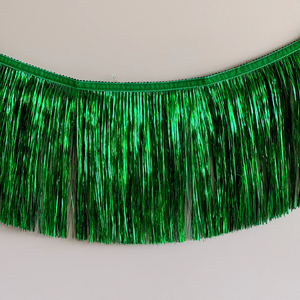 Tinsel Fringe Garland - Green - Ellie and Piper