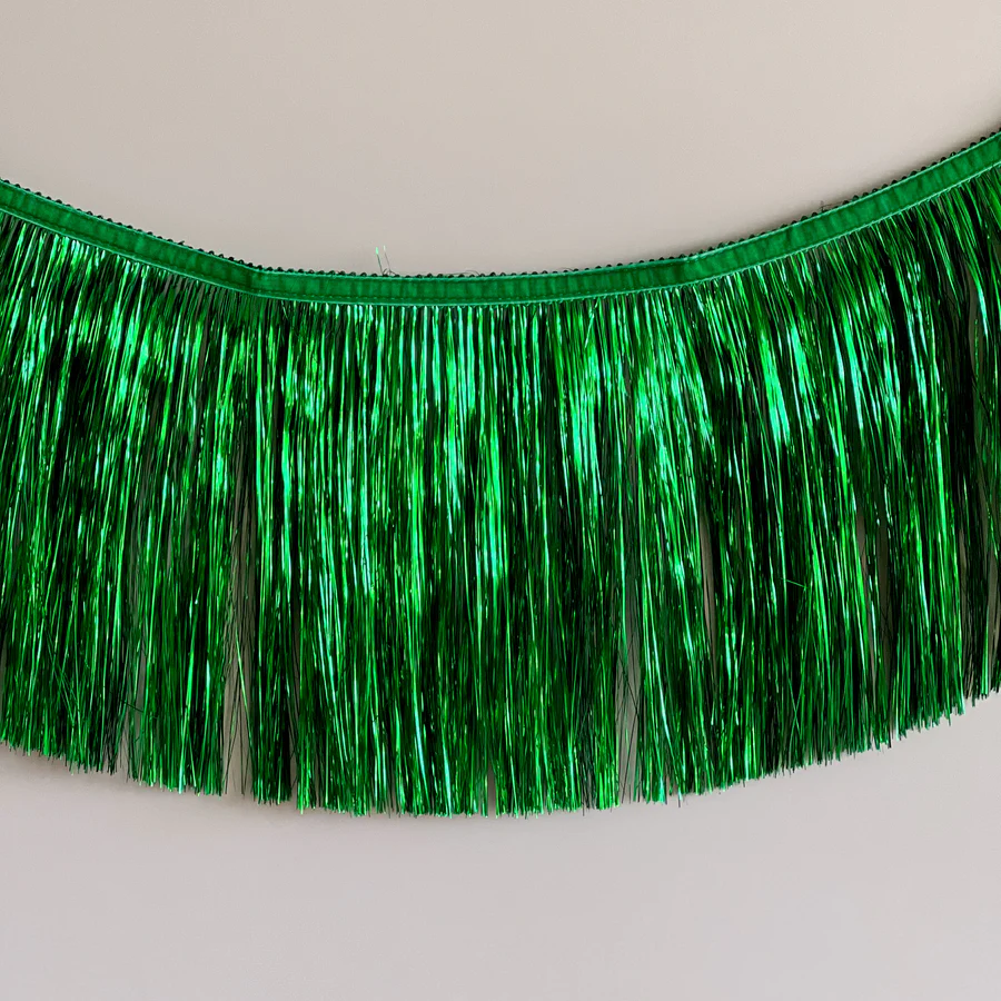 Tinsel Fringe Garland - Green - Ellie and Piper