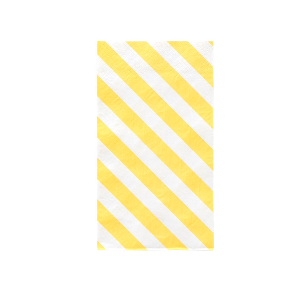 Happy Yellow Stripes Dinner Paper Napkins - Ellie and Piper