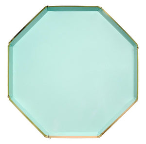 Mint Green Paper Dinner Plates - Ellie and Piper