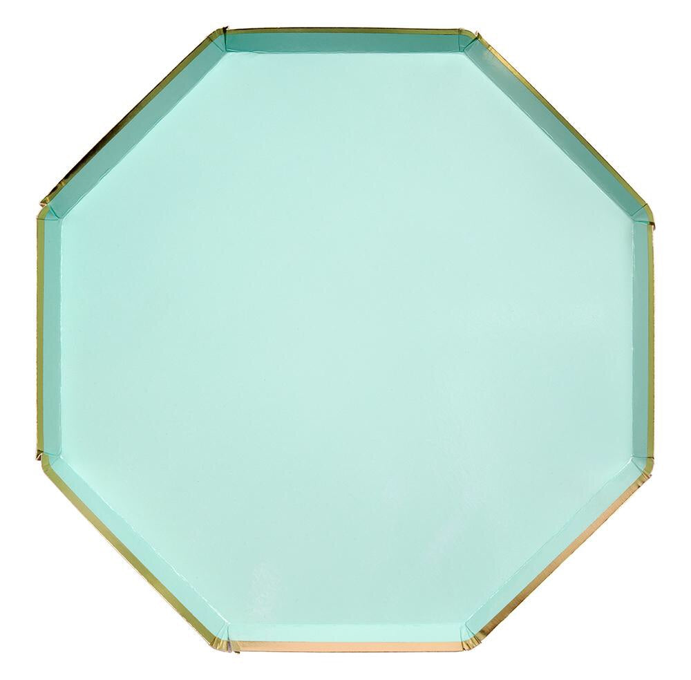 Mint Green Paper Dinner Plates - Ellie and Piper