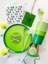 Color Blocked Small Paper Plates - Green/Lime Green - Ellie and Piper