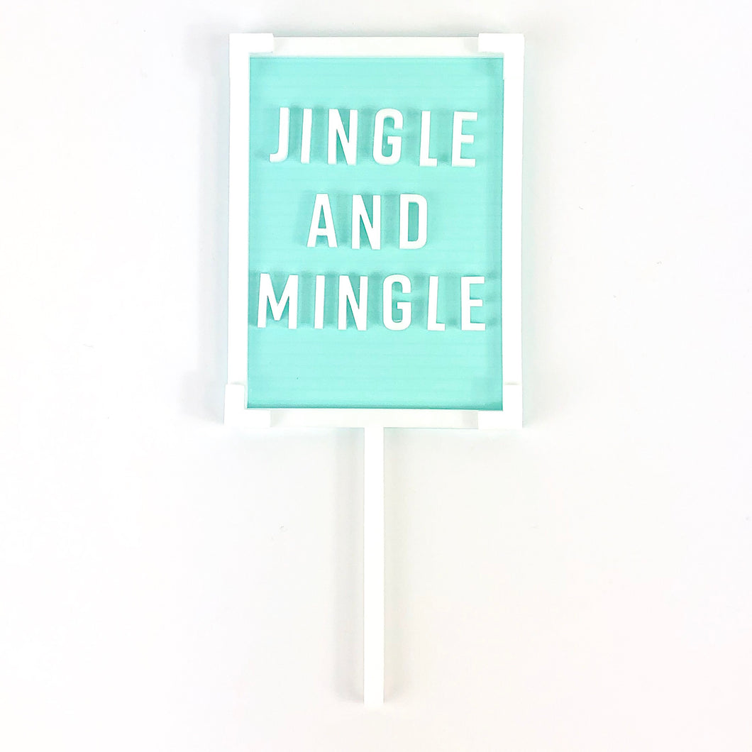 Christmas Letter Board Cake Topper 'Jingle and Mingle' - Ellie and Piper