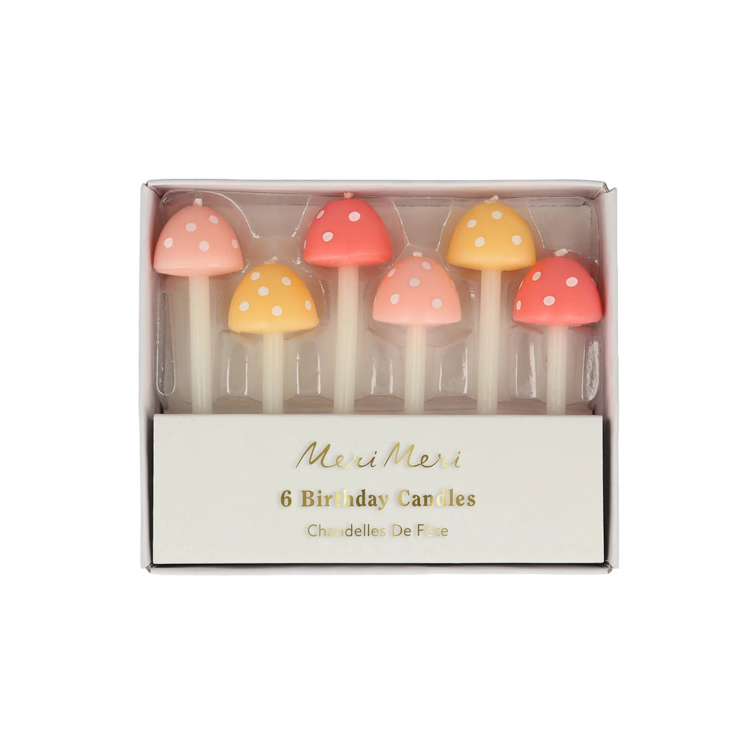 Mushroom Birthday Candles - Ellie and Piper