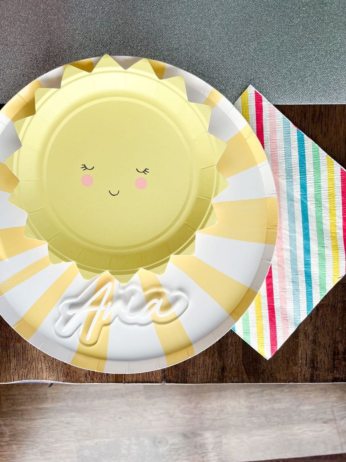 50 Pcs Yellow Scalloped Paper Plates 7 Inch Disposable Yellow Scalloped...