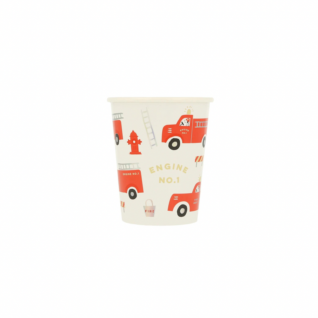 Fire Truck Cups - Ellie and Piper