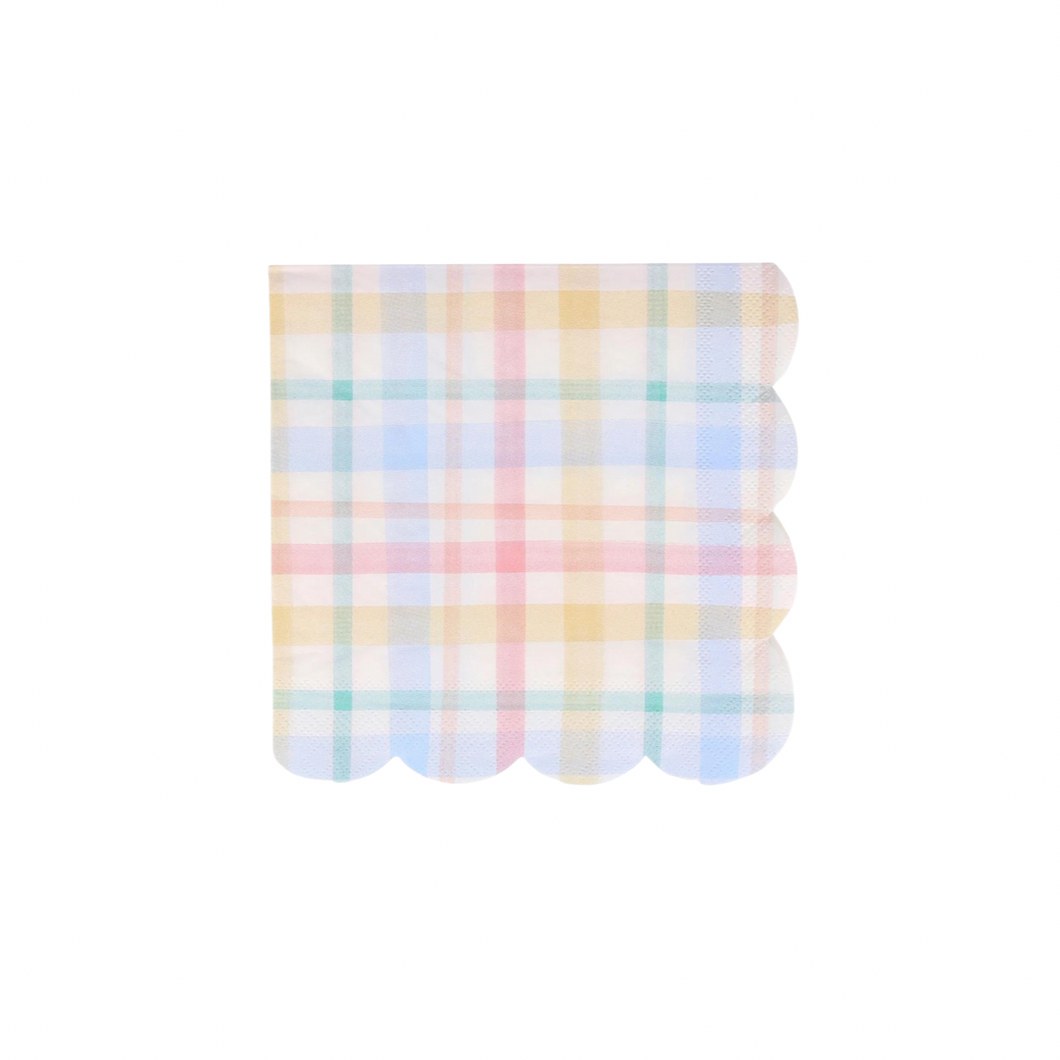Plaid Pattern Large Napkins - Ellie and Piper