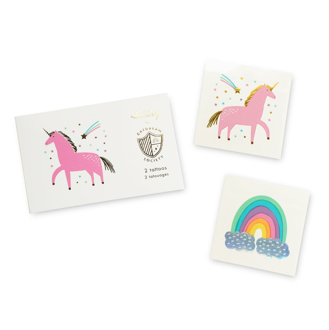 Unicorns and Rainbows Temporary Tattoos - Ellie and Piper
